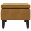 vidaXL Hocker mit Holzbeinen Braun Samt