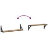 vidaXL Wandregale 2 pcs Artisan-Eiche 60 x 15 x 15,5 cm Holzwerkstoff