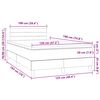vidaXL Boxspringbett mit Matratze & LED Hellgrau 120x190 cm Stoff