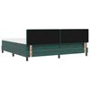 vidaXL Boxspringbett mit Matratze Dunkelgr&uuml;n 200 x 200 cm Samt