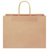vidaXL Papiertragetaschen 250 Stk. mit Henkeln Braun 32x17x25 cm