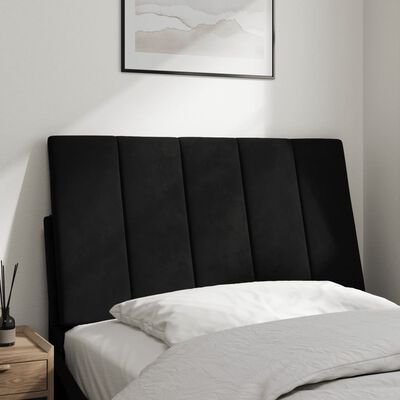 vidaXL Kopfteil-Kissen Schwarz 90 cm Samt