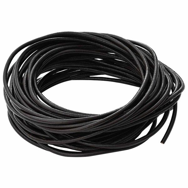 vidaXL Leder Schnur Dunkelbraun &Oslash;2,5 mm x 50 m Leder