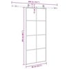 vidaXL Schiebet&uuml;r mit Beschlag Schwarz 90x205 cm ESG-Glas