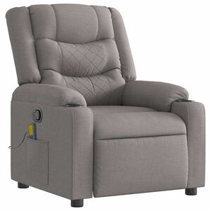 vidaXL Massagesessel Taupe Stoff