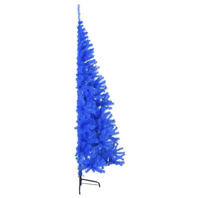 vidaXL Künstlicher Halb-Weihnachtsbaum mit Ständer Blau 180 cm PVC