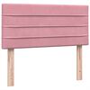 vidaXL Boxspringbett mit Matratze Rosa 80x220 cm Samt