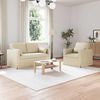 vidaXL Sofa 120cm 2 pcs Creme Metall