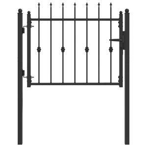 vidaXL Zauntor ASTEN 100 x 75 cm Metall Schwarz Abschlie&szlig;bar