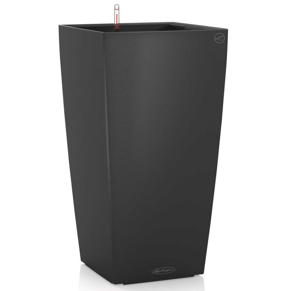 LECHUZA Blumentopf Cubico Color 30 Komplett-Set Schiefergrau 13138