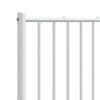vidaXL Ersatz-Kopfteil Metall Wei&szlig; 160 cm