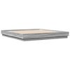 vidaXL Bettgestell Grau Sonoma 200x200 cm Holzwerkstoff