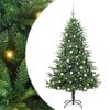 vidaXL K&uuml;nstlicher vorbeleuchteter Weihnachtsbaum mit Kugelset 180 cm
