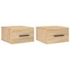 vidaXL Wand-Nachttische 2 Stk. Sonoma-Eiche 35x35x20 cm