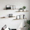 vidaXL Regalbrett 4 pcs Braun 100 x 20 x 1.5 cm Holzwerkstoff