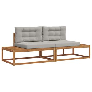 vidaXL Outdoor-Sofagarnitur Massives Akazienholz und Polyester