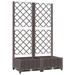 vidaXL Pflanzk&uuml;bel mit Rankgitter Braun 80x40x121,5 cm PP