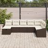 vidaXL Gartensofa-set mit Kissen mit Speicher 8 pcs Poly-Rattan