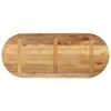 vidaXL Tischplatte 140x60x3,8 cm Oval Raues Massives Mangoholz