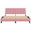 vidaXL Bettgestell ohne Matratze "Hanko" Rosa 160x200 cm Samt