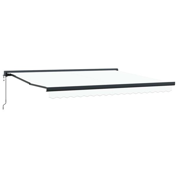 vidaXL Markise Wei&szlig; 400 x 300 x 165 cm Polyester und Aluminium