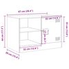 vidaXL TV-Schrank Schwarz 67x39x44 cm Stahl