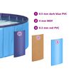vidaXL Faltbares Hundeschwimmbecken Blau 120 x 120 x 30 cm PVC