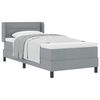 vidaXL Boxspringbett mit Kopfteil Hellgrau 190 x 90 cm Stoff