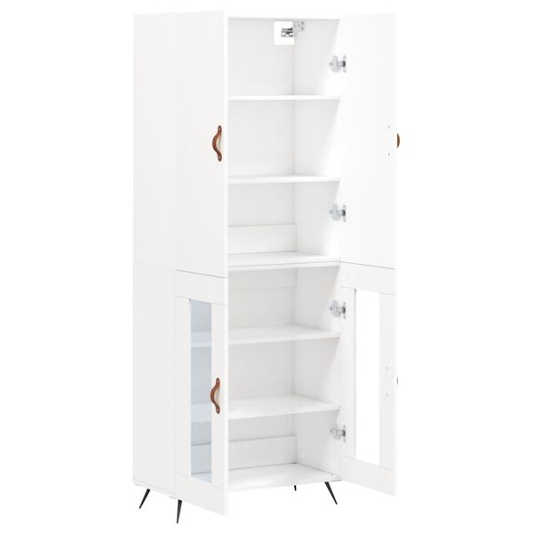vidaXL Highboard Wei&szlig; 69,5x34x180 cm Holzwerkstoff