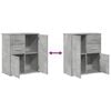 vidaXL Sideboards 2 Stk. Betongrau 60x31x70 cm Holzwerkstoff