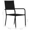 vidaXL 5-tlg. Garten-Essgruppe Poly Rattan Schwarz