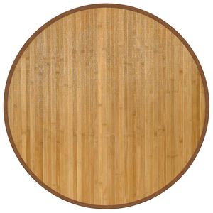 vidaXL Teppich Rund Natur 80 cm Bambus