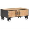 vidaXL Couchtisch 90x50x39 cm Altholz Massiv