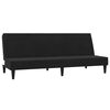 vidaXL Schlafsofa 2-Sitzer mit Hocker Schwarz Mikrofasergewebe