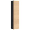 vidaXL B&uuml;cherregal Schwarz Eichen-Optik 31x24x127 cm Holzwerkstoff