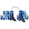 vidaXL Kinderloftbett Wei&szlig; und Blau 99,5 x 190 cm Metall