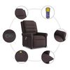 vidaXL Massagesessel Dunkelbraun Stoff