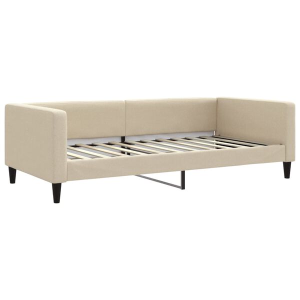 vidaXL Tagesbett Creme 100x200 cm Stoff