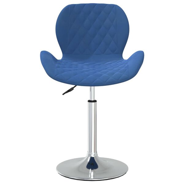 vidaXL Esszimmerst&uuml;hle 2 Stk. Drehbar Blau Samt