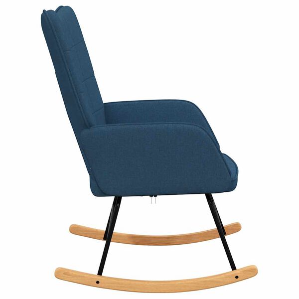 vidaXL Schaukelstuhl Blau Stoff