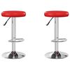 vidaXL Barhocker 2 Stk. Rot Kunstleder