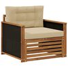 vidaXL Outdoor Mittelsofa Natur