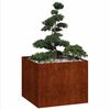 vidaXL Pflanzk&uuml;bel Rostig 100x100x80 cm Wetterfester Stahl