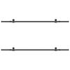 vidaXL Schiebet&uuml;rbeschlag-Set 213,5 cm Stahl Schwarz
