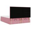 vidaXL Ottoman-Bett mit Matratzen Rosa 200x200 cm Samt