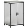 vidaXL K&uuml;chenaufbewahrungsschrank HATTEM Silber 60 x 50 x 92 cm Stahl
