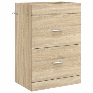 vidaXL Badunterschrank Sonoma-Eiche 56 x 37,5 x 81 cm Holzwerkstoff