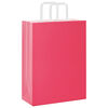vidaXL Papiertragetaschen 50 Stk. mit Henkeln Rosa 26x12x35 cm