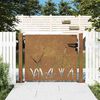 vidaXL Gartentor 100x75 cm Cortenstahl Gras-Design