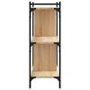 vidaXL B&uuml;cherregal 3 B&ouml;den Sonoma-Eiche 76x32x88 cm Holzwerkstoff